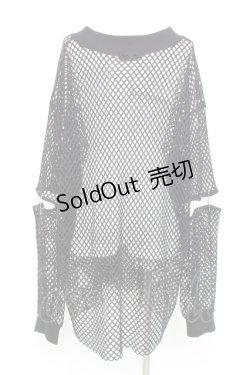 画像2: REFLEM / セパレートスリーブメッシュL/S Tee F ブラック Y-26-02-17-071-PU-TS-SZ-ZY