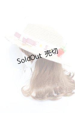 画像2: LOLITAその他 / いちごとマーガレットの麦わら帽子  ベージュ Y-26-02-17-009-LO-AC-SZ-ZY