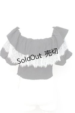 画像2: MARBLE / オフショルブラウス M-L 黒 Y-26-02-17-074-GO-BL-SZ-ZY