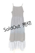 axes femme NOSTALGIE / 配色ティアードキャミワンピース F ブルー Y-26-02-17-075-AX-OP-SZ-ZY