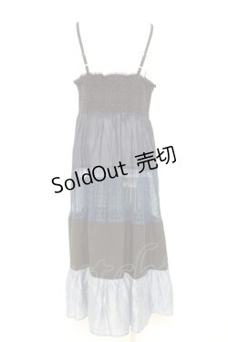 画像2: axes femme NOSTALGIE / 配色ティアードキャミワンピース F ブルー Y-26-02-17-075-AX-OP-SZ-ZY