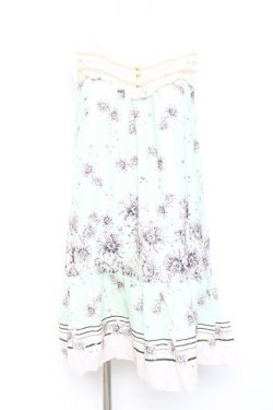 画像1: axes femme / デイジー柄チュニック M ミント Y-26-02-17-076-AX-OP-SZ-ZY