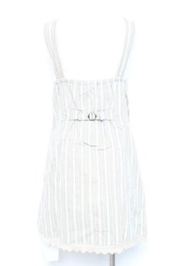 画像2: axes femme / レジメ柄ジャンスカ M ベージュ Y-26-02-17-077-AX-OP-SZ-ZY