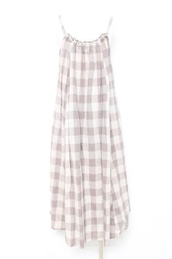 画像2: axes femme / ブロックチェック柄キャミワンピース F ベージュ Y-26-02-17-080-AX-OP-SZ-ZY