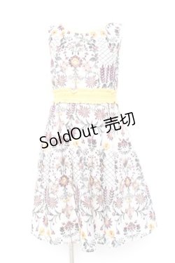 画像1: axes femme NOSTALGIE / 総刺繍オーガンジーワンピース M キナリ Y-26-02-17-081-AX-OP-SZ-ZS