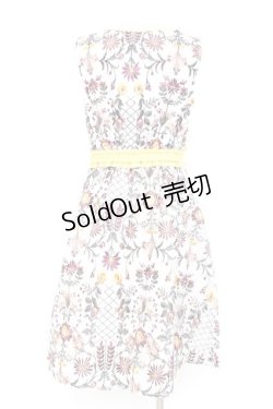 画像2: axes femme NOSTALGIE / 総刺繍オーガンジーワンピース M キナリ Y-26-02-17-081-AX-OP-SZ-ZS