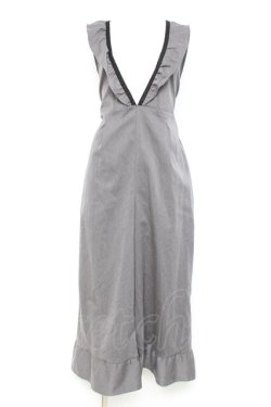 画像1: axes femme / Vフリルサロペット M グレー Y-26-02-17-082-AX-PA-SZ-ZY