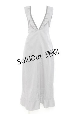 画像1: axes femme / Vフリルサロペット M グレー Y-26-02-17-082-AX-PA-SZ-ZY