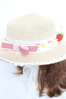 画像5: LOLITAその他 / いちごとマーガレットの麦わら帽子  ベージュ Y-26-02-17-009-LO-AC-SZ-ZY