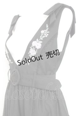 画像3: axes femme POETIQUE / 刺繍肩リボンジャンドレ M 黒. Y-26-02-17-083-AX-OP-SZ-ZY