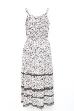 画像2: axes femme / 小花柄キャミワンピース M 黒 Y-26-02-17-087-AX-OP-SZ-ZY