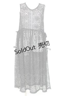 画像1: axes femme / サイドリボン総レースジレ F 黒 Y-26-02-17-088-AX-OP-SZ-ZY