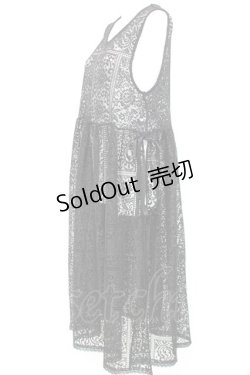 画像2: axes femme / サイドリボン総レースジレ F 黒 Y-26-02-17-088-AX-OP-SZ-ZY