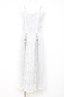 画像1: axes femme / レース×チュールキャミワンピース M グレー Y-26-02-17-090-AX-OP-SZ-ZY
