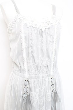 画像3: axes femme / レース×チュールキャミワンピース M グレー Y-26-02-17-090-AX-OP-SZ-ZY