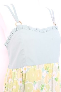 画像3: axes femme POETIQUE / レモン柄ワンピース M グリーン Y-26-02-17-091-AX-OP-SZ-ZY