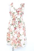axes femme / 大花柄スリット入りワンピース M 生成り Y-26-02-17-094-AX-OP-SZ-ZY