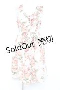 axes femme / 大花柄スリット入りワンピース M 生成り Y-26-02-17-094-AX-OP-SZ-ZY
