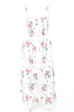 画像1: axes femme / フルーツ柄キャミワンピース M オフ Y-26-02-17-095-AX-OP-SZ-ZY