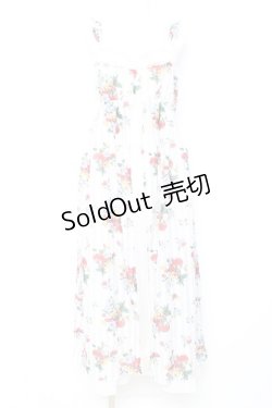 画像1: axes femme / フルーツ柄キャミワンピース M オフ Y-26-02-17-095-AX-OP-SZ-ZY