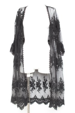 画像1: axes femme / レースロングガウン F 黒 Y-26-02-17-096-AX-TO-SZ-ZY