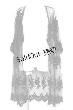 画像1: axes femme / レースロングガウン F 黒 Y-26-02-17-096-AX-TO-SZ-ZY