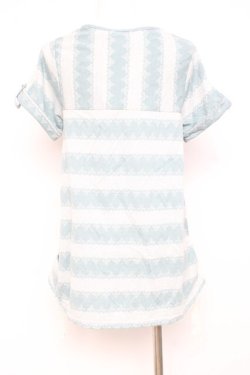 画像2: axes femme / 裏毛JQボーダーチュニック M グリーン Y-26-02-17-100-AX-OP-SZ-ZY