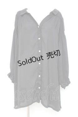 画像1: axes femme / シフォンロングシャツ  黒 Y-26-02-17-101-AX-TO-SZ-ZS