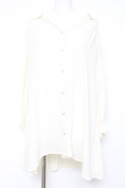 画像1: axes femme / シフォンロングシャツ  生成り Y-26-02-17-102-AX-TO-SZ-ZY