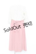 axes femme / ブラウスドッキングワンピース M ピンク Y-26-02-17-104-AX-OP-SZ-ZI