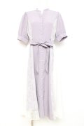 axes femme / レース切替配色シャツワンピ M ラベンダー Y-26-02-17-105-AX-OP-SZ-ZY