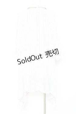 画像2: axes femme / ストライプシアーシャツ  白 Y-26-02-17-106-AX-BL-SZ-ZI