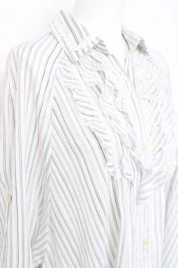 画像3: axes femme / ストライプシアーシャツ  白 Y-26-02-17-106-AX-BL-SZ-ZY