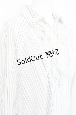 画像3: axes femme / ストライプシアーシャツ  白 Y-26-02-17-106-AX-BL-SZ-ZI