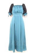 axes femme / レース袖スクエアネックワンピース F Bグリーン Y-26-02-17-108-AX-OP-SZ-ZY
