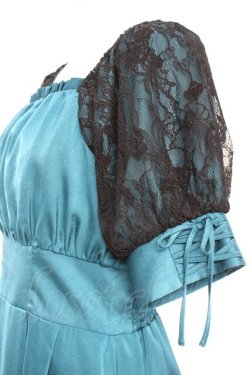 画像3: axes femme / レース袖スクエアネックワンピース F Bグリーン Y-26-02-17-108-AX-OP-SZ-ZY