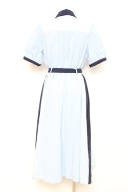 画像2: axes femme / ストライプ配色シャツワンピース F ブルー Y-26-02-17-109-AX-OP-SZ-ZY