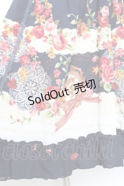 画像4: axes femme / レース×バラPTチュニック M 紺 Y-26-02-17-110-AX-OP-SZ-ZY