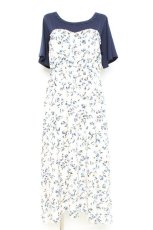 画像1: axes femme / ビスチェ風ドッキングワンピース M 紺 Y-26-02-17-112-AX-OP-SZ-ZS (1)