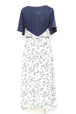 画像2: axes femme / ビスチェ風ドッキングワンピース M 紺 Y-26-02-17-112-AX-OP-SZ-ZS (2)