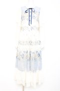 axes femme / フラワーパネルプリントレースワンピース F 紺 Y-26-02-17-114-AX-OP-SZ-ZY