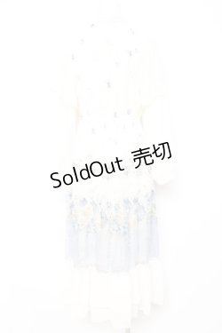 画像2: axes femme / フラワーパネルプリントレースワンピース F 紺 Y-26-02-17-114-AX-OP-SZ-ZY