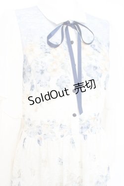 画像3: axes femme / フラワーパネルプリントレースワンピース F 紺 Y-26-02-17-114-AX-OP-SZ-ZY