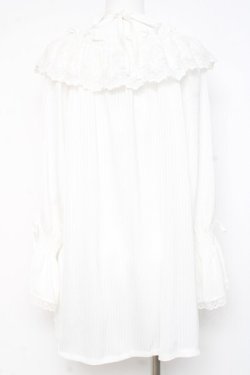 画像2: axes femme / フリルブラウス F 白 Y-26-02-17-115-AX-BL-SZ-ZY