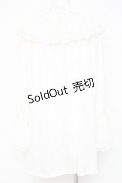 画像2: axes femme / フリルブラウス F 白 Y-26-02-17-115-AX-BL-SZ-ZI