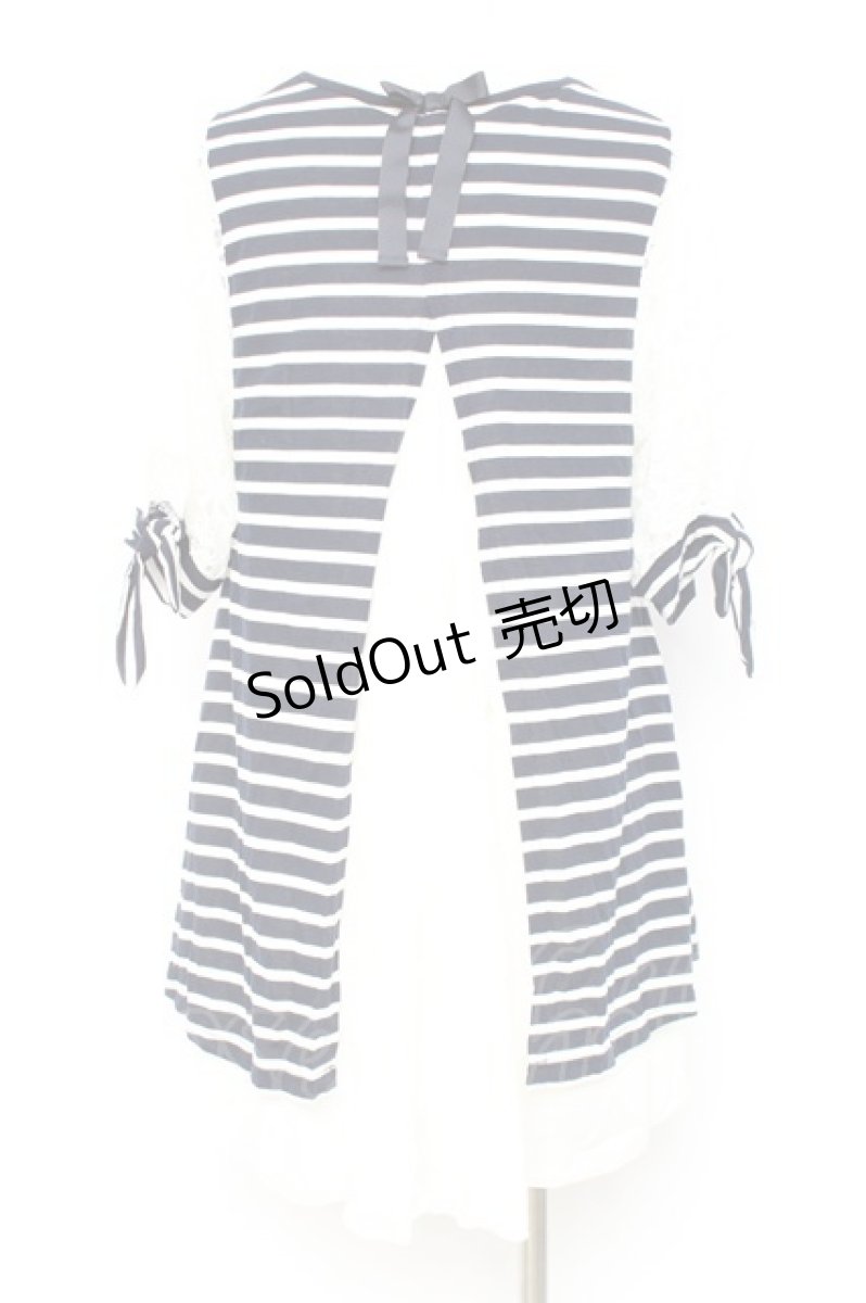 画像2: axes femme / Backデザイン半袖チュニ M 紺 Y-26-02-17-116-AX-TO-SZ-ZI (2)