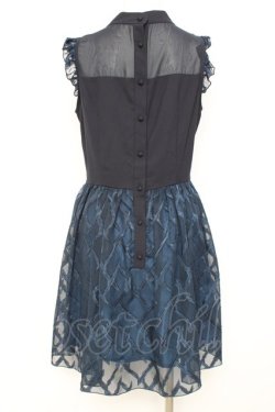 画像2: axes femme POETIQUE / シアーチェックフリルワンピース M コン Y-26-02-17-119-AX-OP-SZ-ZY