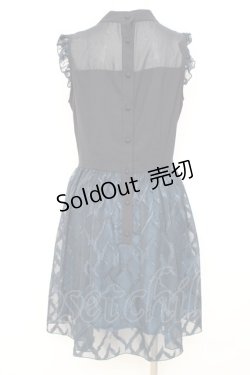 画像2: axes femme POETIQUE / シアーチェックフリルワンピース M コン Y-26-02-17-119-AX-OP-SZ-ZY