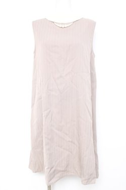 画像1: axes femme / ネックレス付きロールカラー襟ワンピース M ベージュ Y-26-02-17-120-AX-OP-SZ-ZY