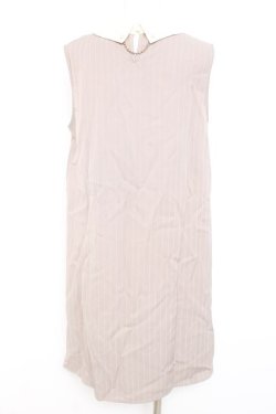 画像2: axes femme / ネックレス付きロールカラー襟ワンピース M ベージュ Y-26-02-17-120-AX-OP-SZ-ZY